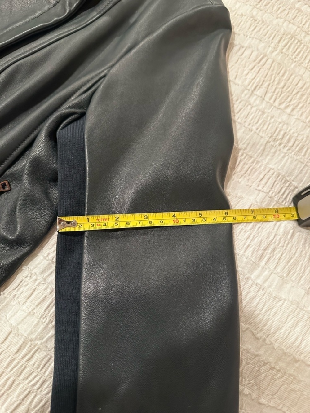 Sam Edelman dark green Leather Jacket - Picture 15 of 16